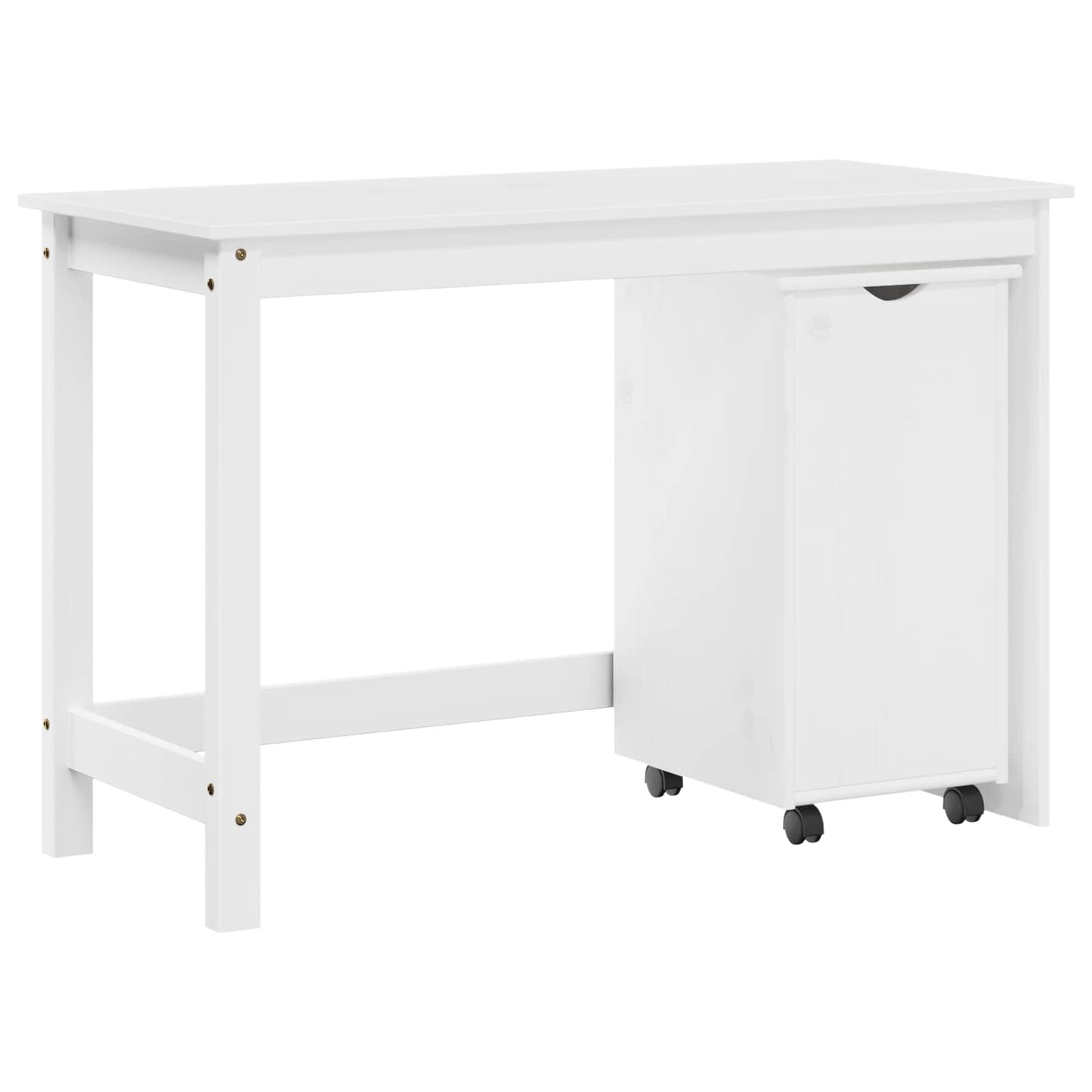 Schreibtischschrank-Set 2 stk. Weiß Massives Kiefernholz