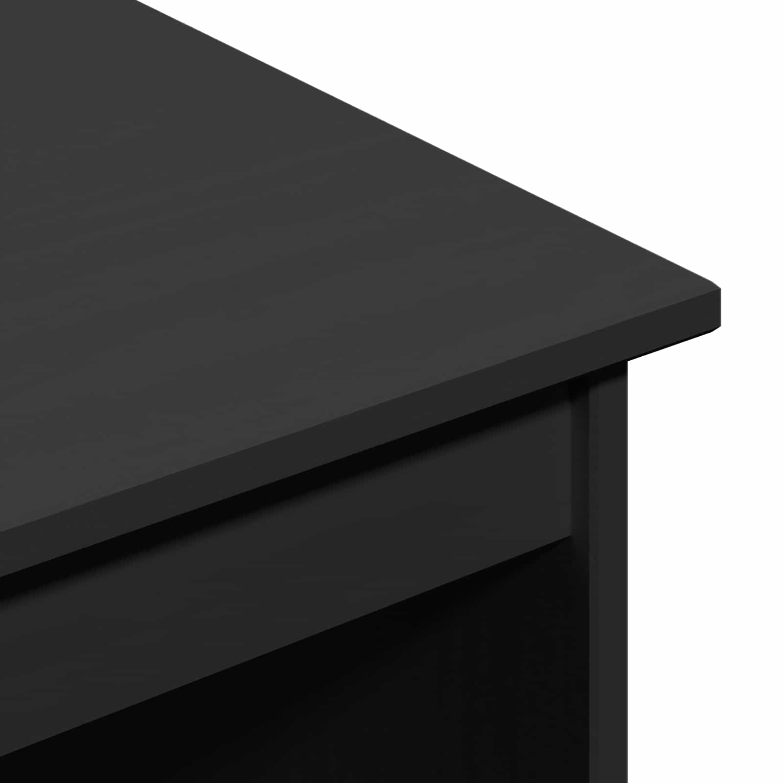 Schreibtischschrank-Set 2 stk. Schwarz Massives Kiefernholz
