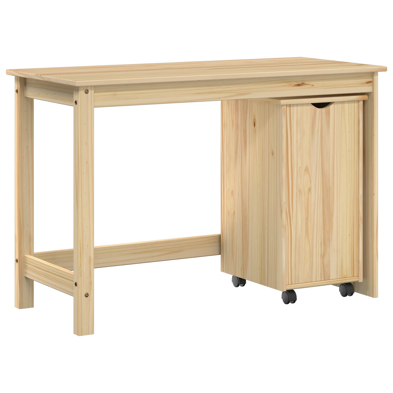 Schreibtischschrank-Set 2 stk. Braun Massives Kiefernholz