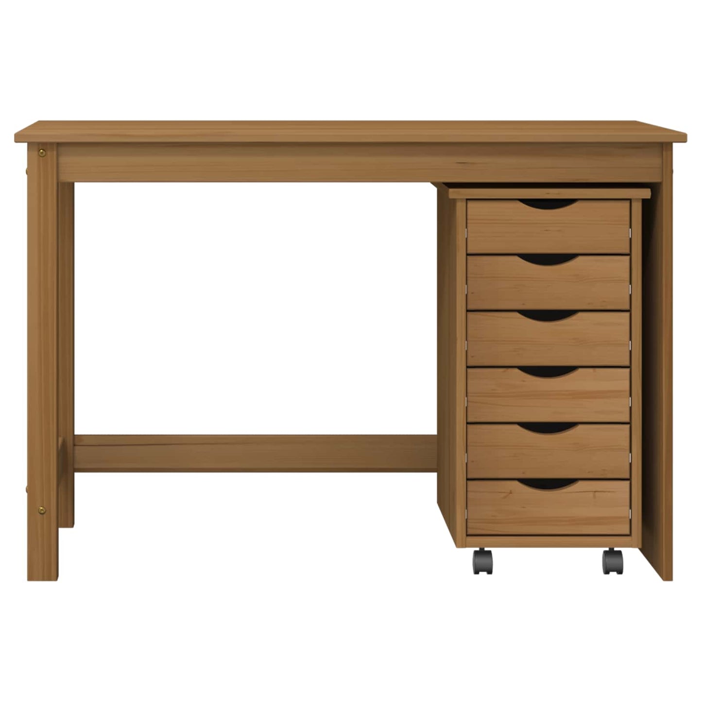 Desk und Rolling Cabinet Set MOSS 2 pcs Honigbraun