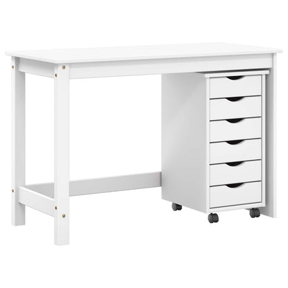 Desk und Rolling Cabinet Set MOSS 2 stk. Weiß