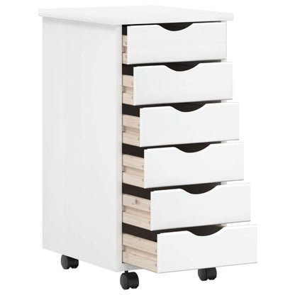 Desk und Rolling Cabinet Set MOSS 2 stk. Weiß