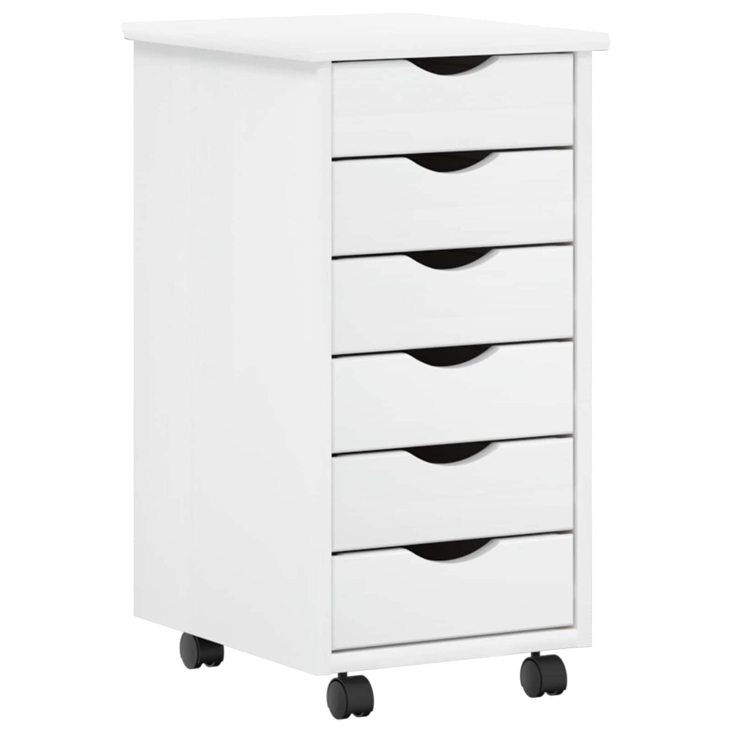 Desk und Rolling Cabinet Set MOSS 2 stk. Weiß