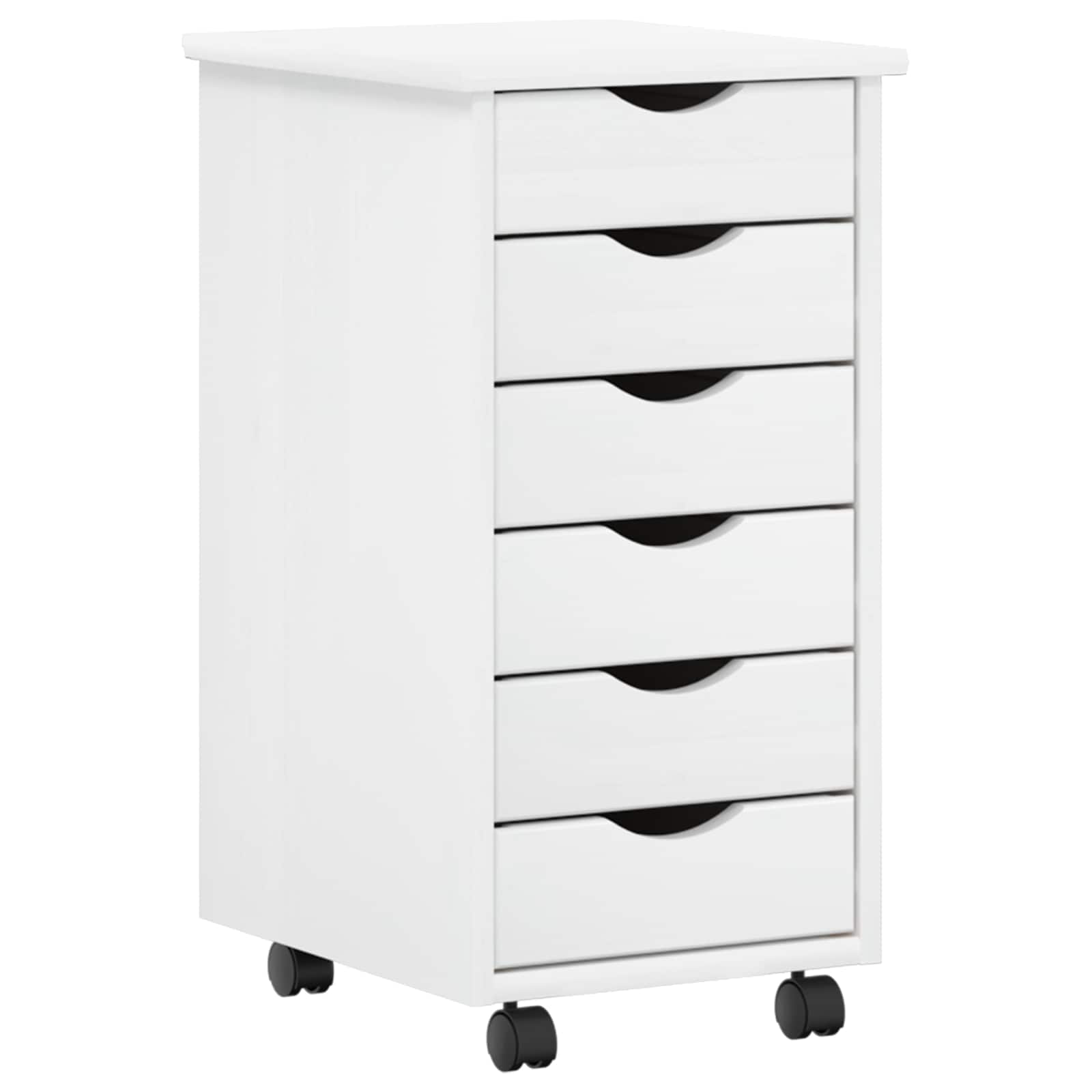 Desk und Rolling Cabinet Set MOSS 2 stk. Weiß