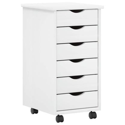 Desk und Rolling Cabinet Set MOSS 2 stk. Weiß