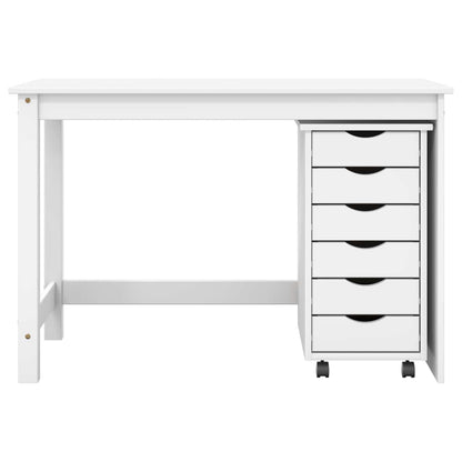 Desk und Rolling Cabinet Set MOSS 2 stk. Weiß