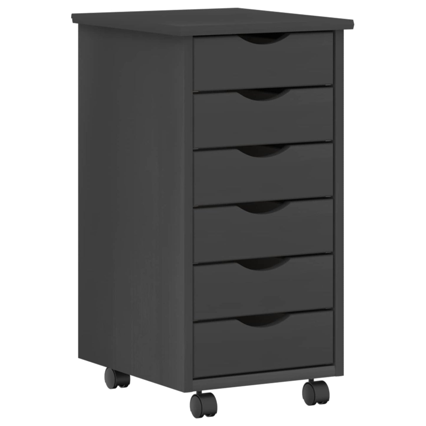 Desk und Rolling Cabinet Set MOSS 2 pcs Grau