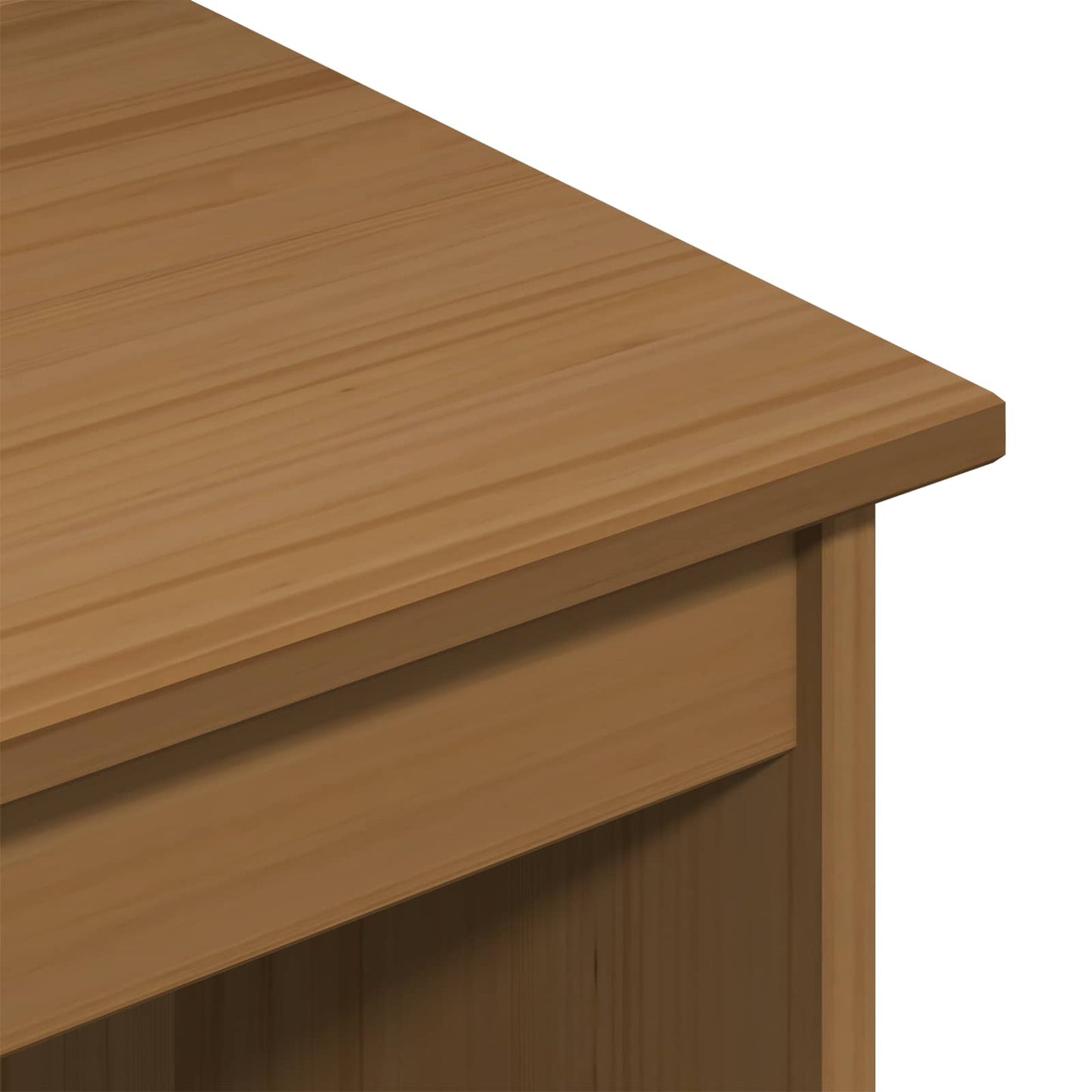 Desk und Rolling Cabinet Set MOSS 2 stk. Honigbraun