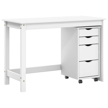 Desk und Rolling Cabinet Set MOSS 2 stk. Weiß