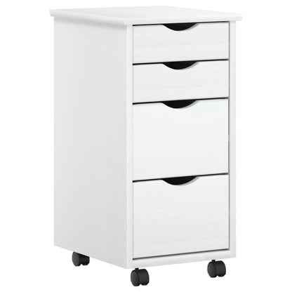 Desk und Rolling Cabinet Set MOSS 2 stk. Weiß