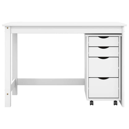 Desk und Rolling Cabinet Set MOSS 2 stk. Weiß