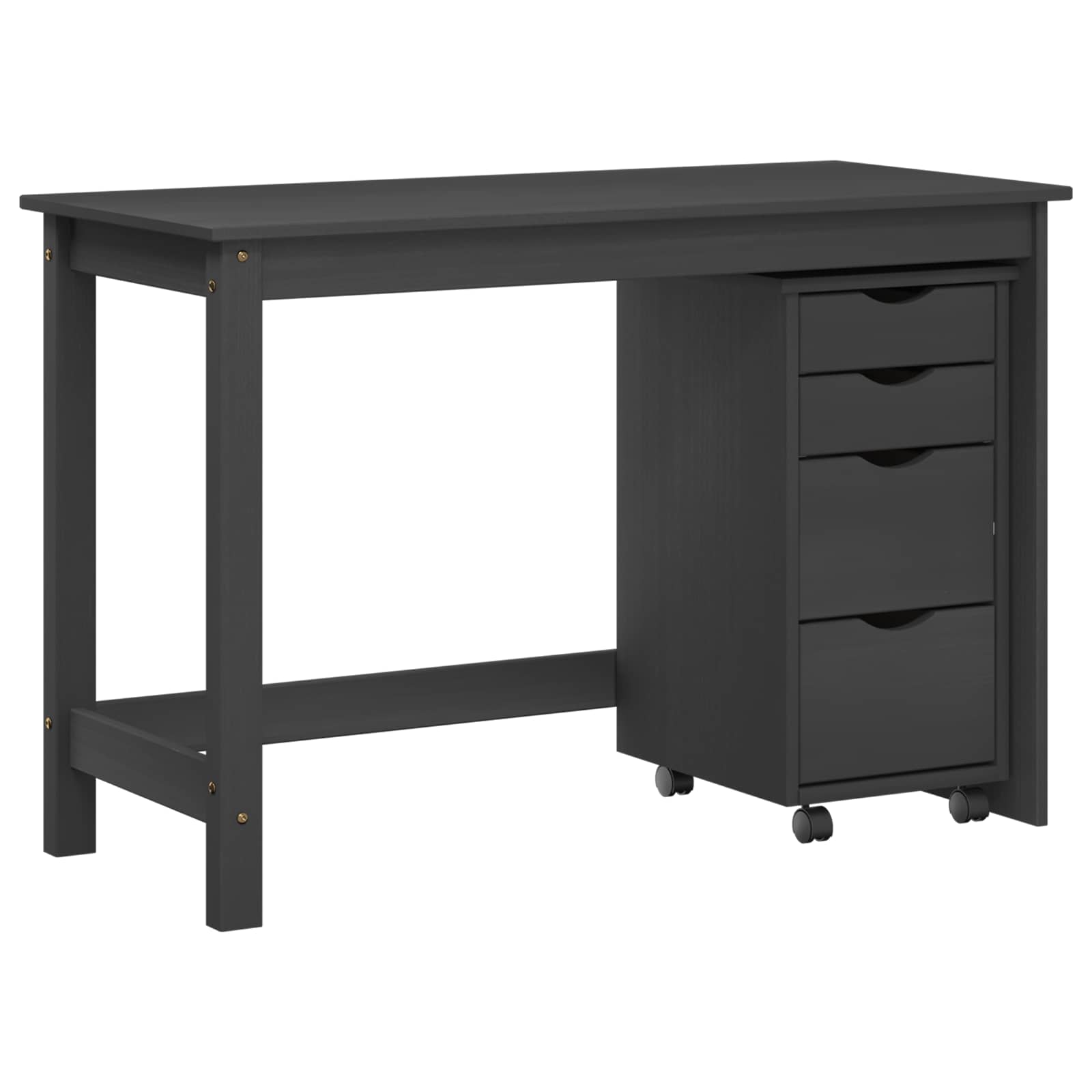 Desk und Rolling Cabinet Set MOSS 2 stk. Grau