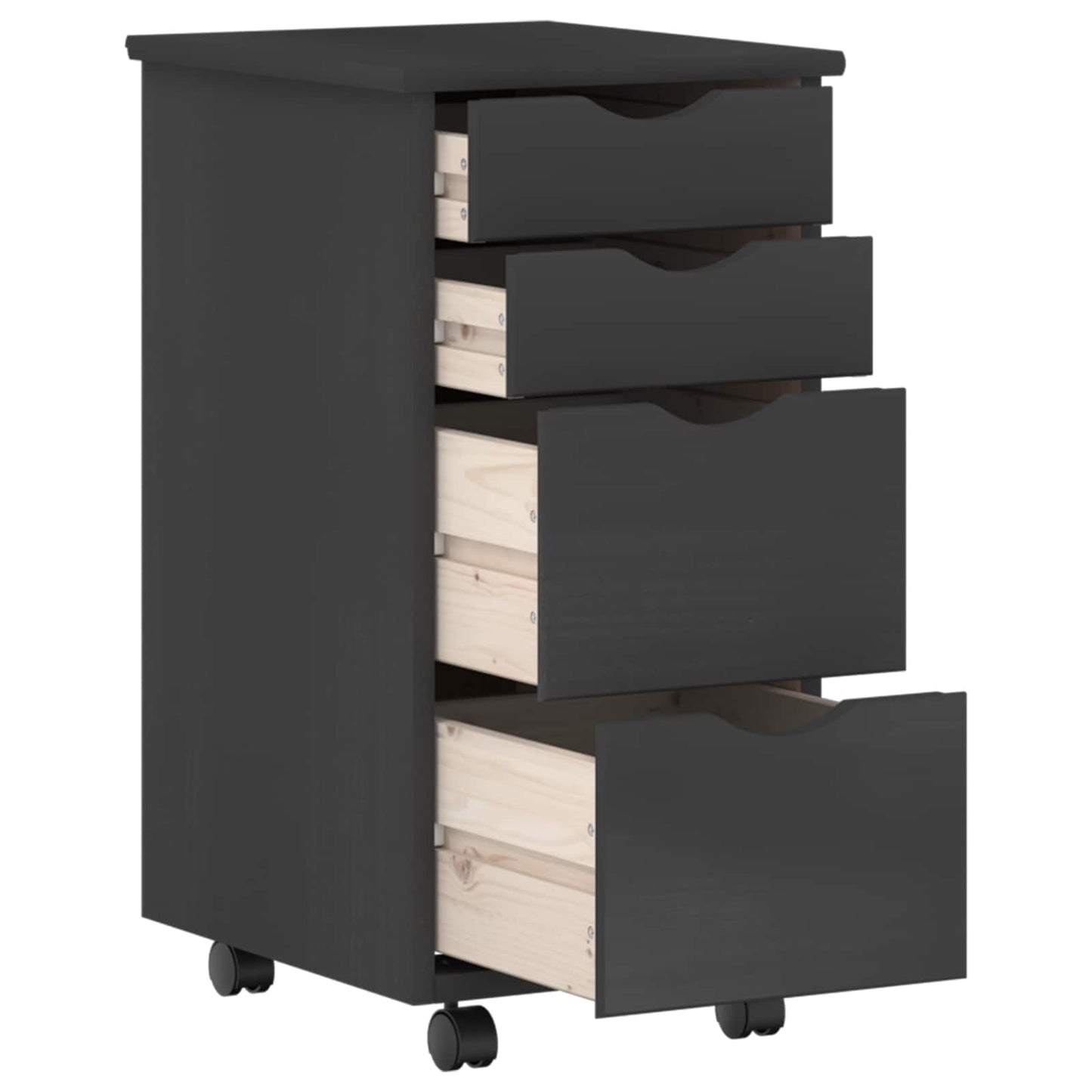 Desk und Rolling Cabinet Set MOSS 2 stk. Grau