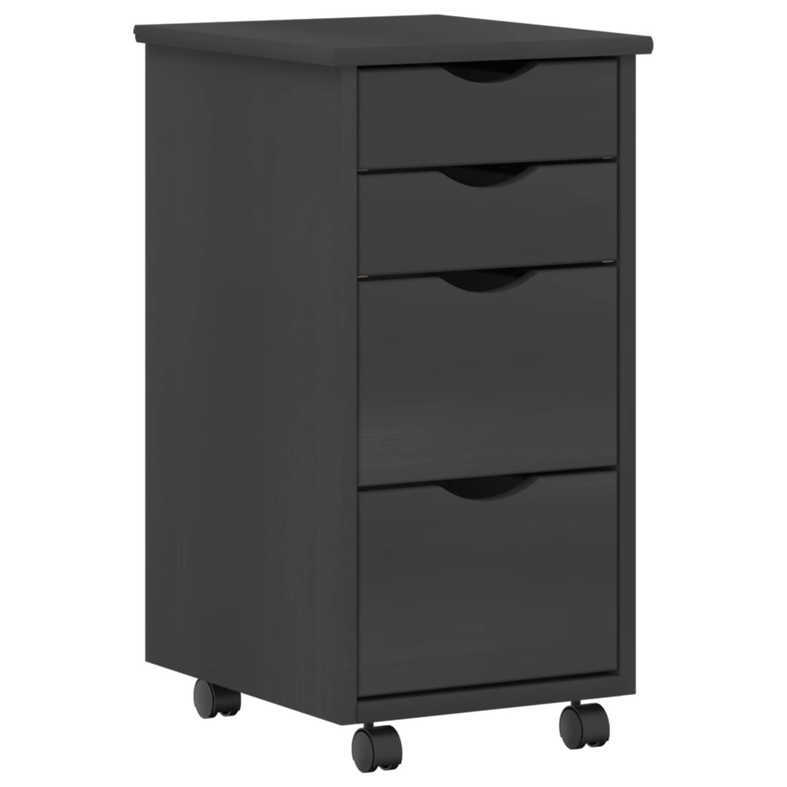 Desk und Rolling Cabinet Set MOSS 2 stk. Grau