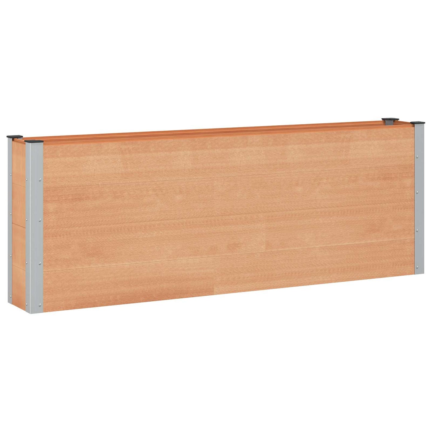 Hochbeet Braun 200 x 30 x 72 cm WPC und Aluminium