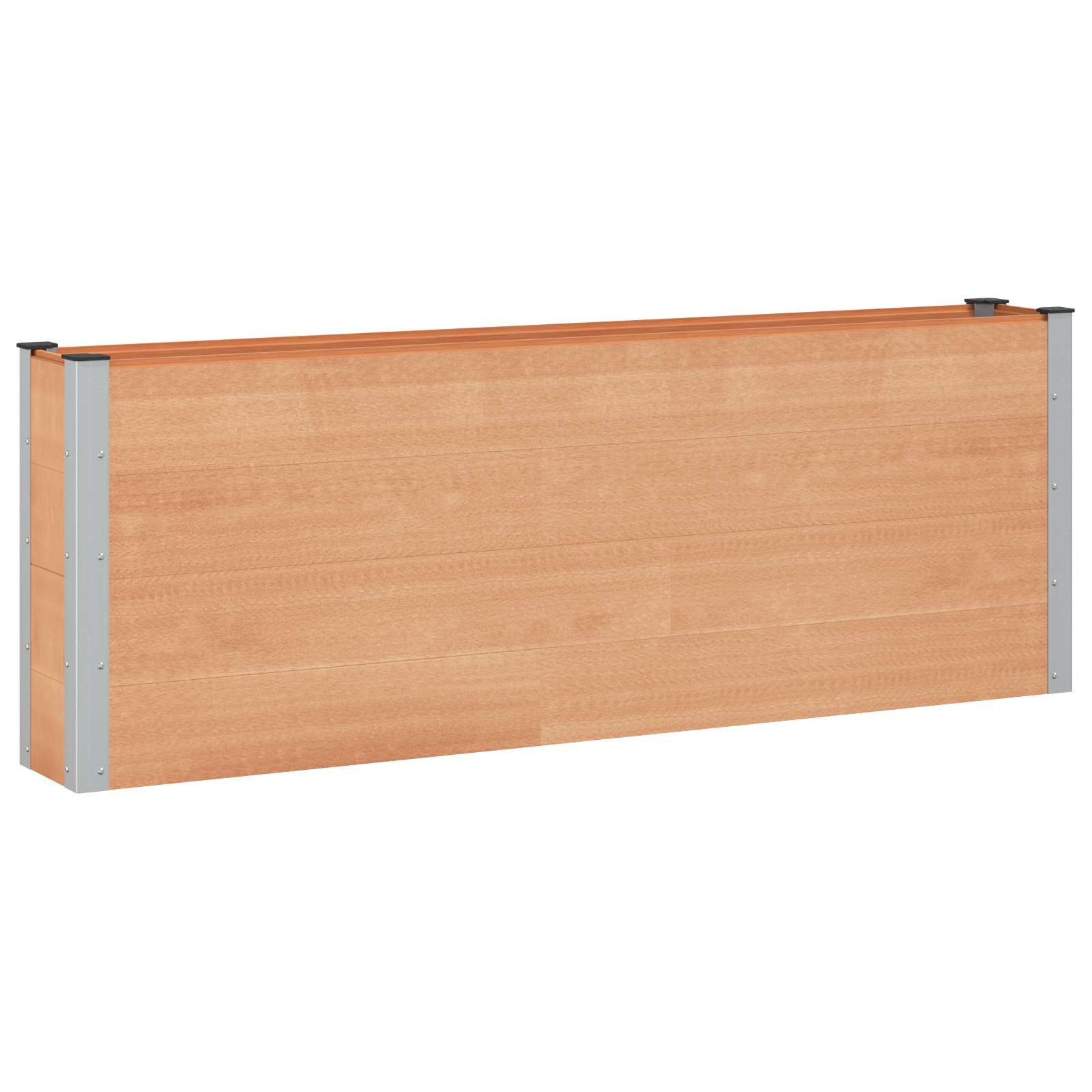 Hochbeet Braun 200 x 30 x 72 cm WPC und Aluminium