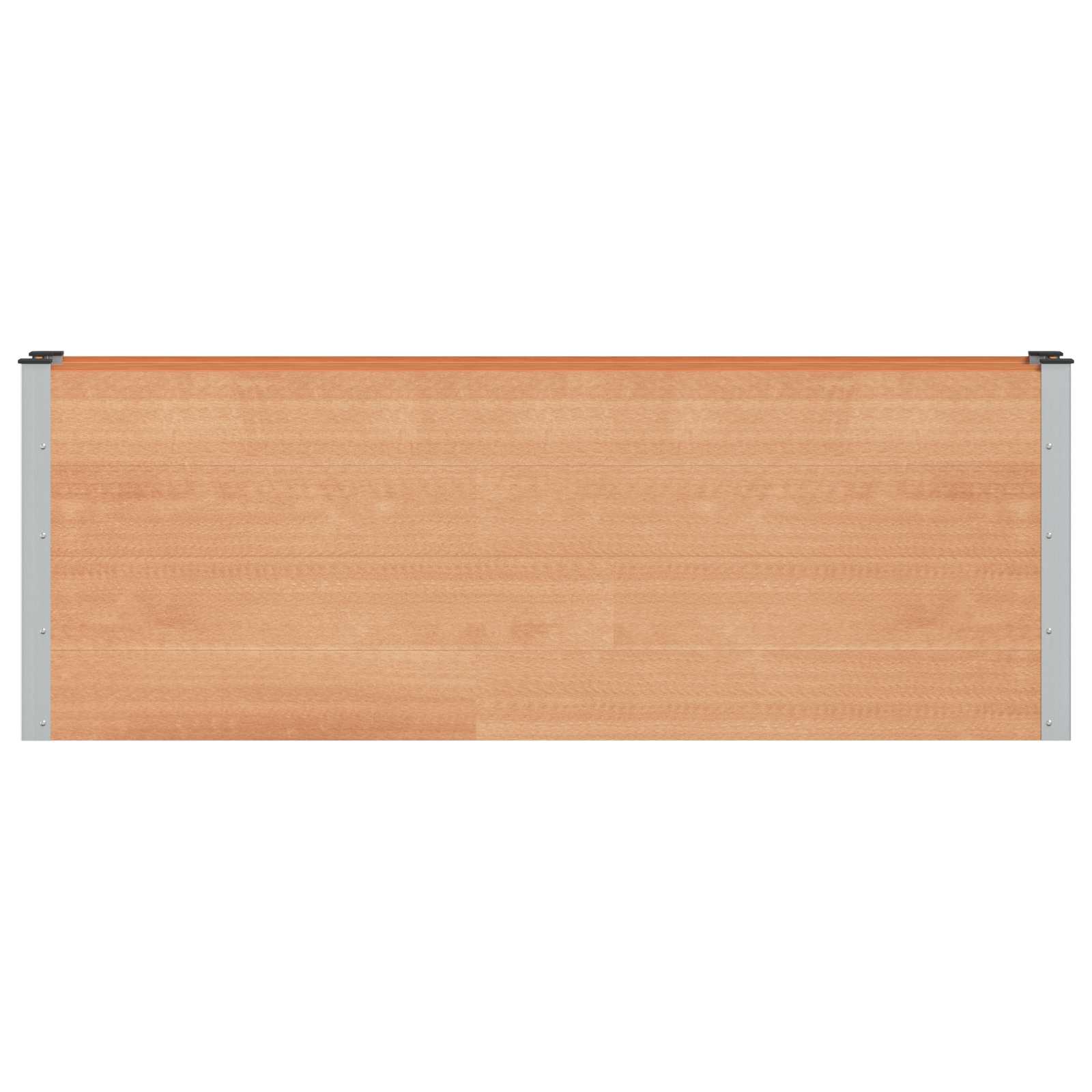 Hochbeet Braun 200 x 30 x 72 cm WPC und Aluminium