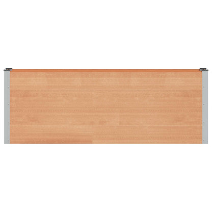 Hochbeet Braun 200 x 30 x 72 cm WPC und Aluminium