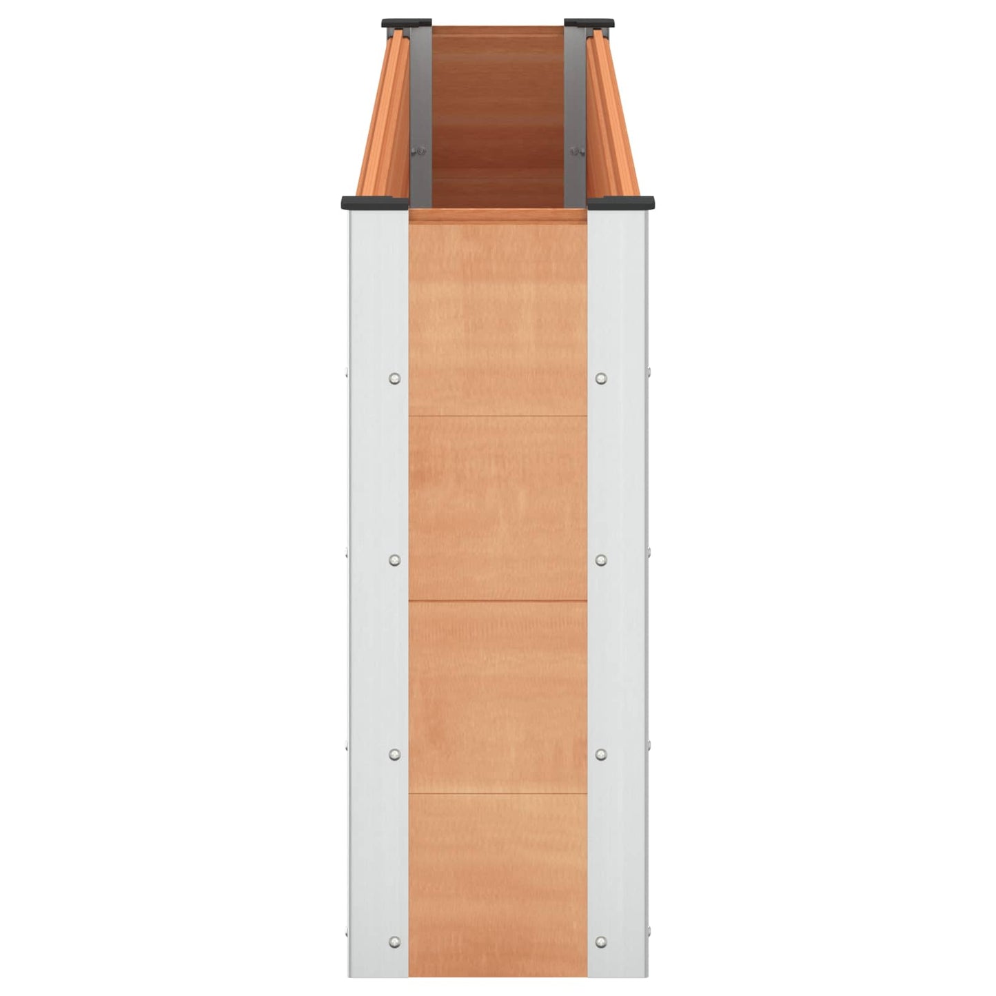 Hochbeet Braun 200 x 30 x 72 cm WPC und Aluminium