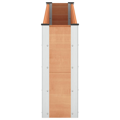 Hochbeet Braun 200 x 30 x 72 cm WPC und Aluminium
