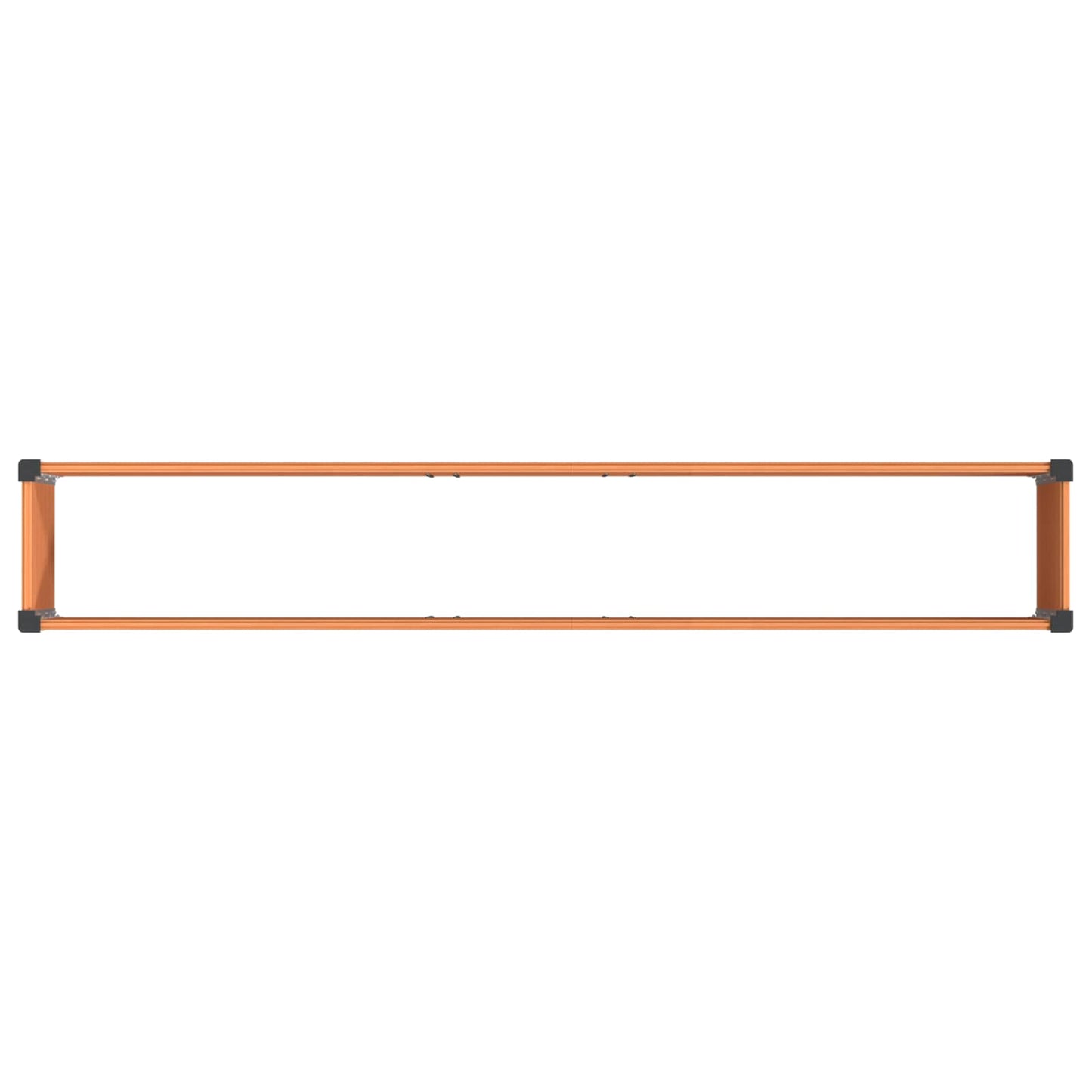 Hochbeet Braun 200 x 30 x 72 cm WPC und Aluminium