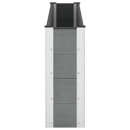 Hochbeet 2 Stk. Schwarz 200 x 30 x 72 cm WPC und Aluminium