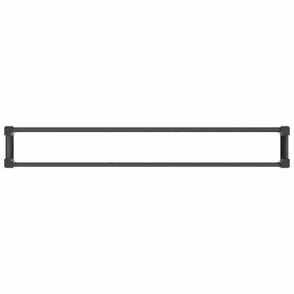 Hochbeet 2 Stk. Schwarz 200 x 30 x 72 cm WPC und Aluminium