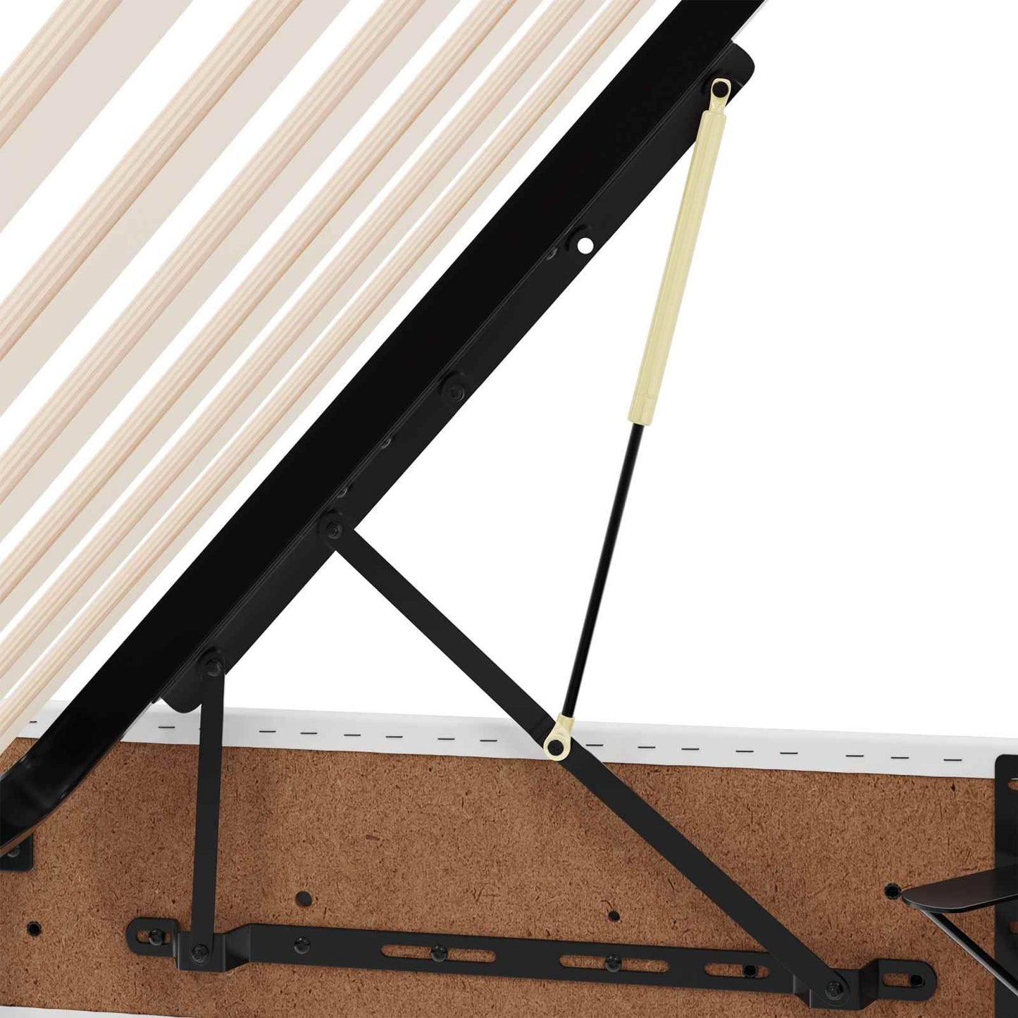 Ottoman Bettgestell Reinweiß 90 x 200 cm Kunstleder