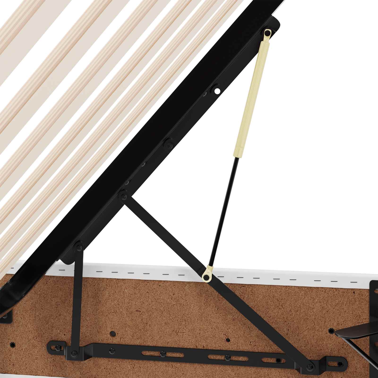 Ottoman Bettgestell Reinweiß 90 x 200 cm Kunstleder