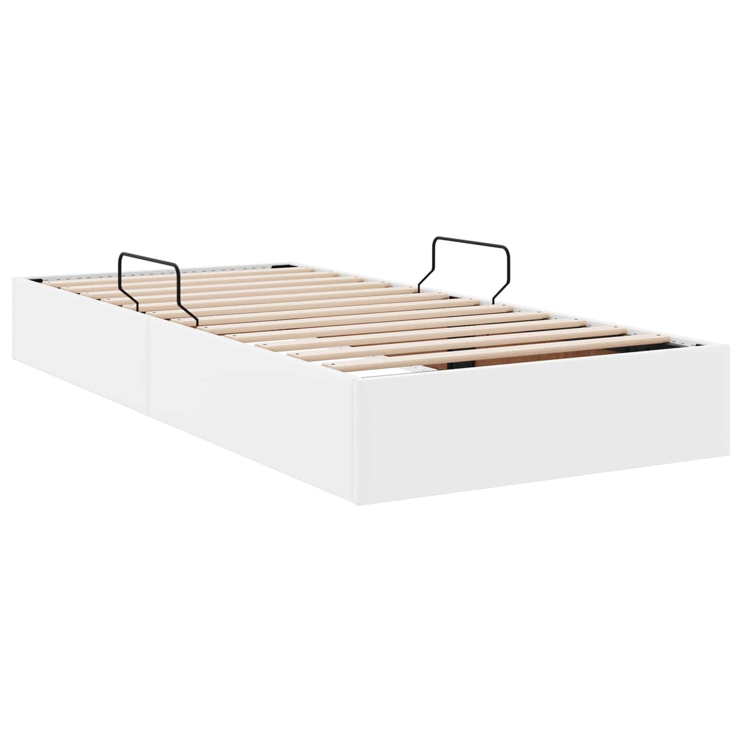 Ottoman Bettgestell Reinweiß 90 x 200 cm Kunstleder
