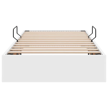 Ottoman Bettgestell Reinweiß 90 x 200 cm Kunstleder