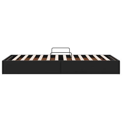 Ottoman Bettgestell Schwarz 100 x 200 cm Kunstleder