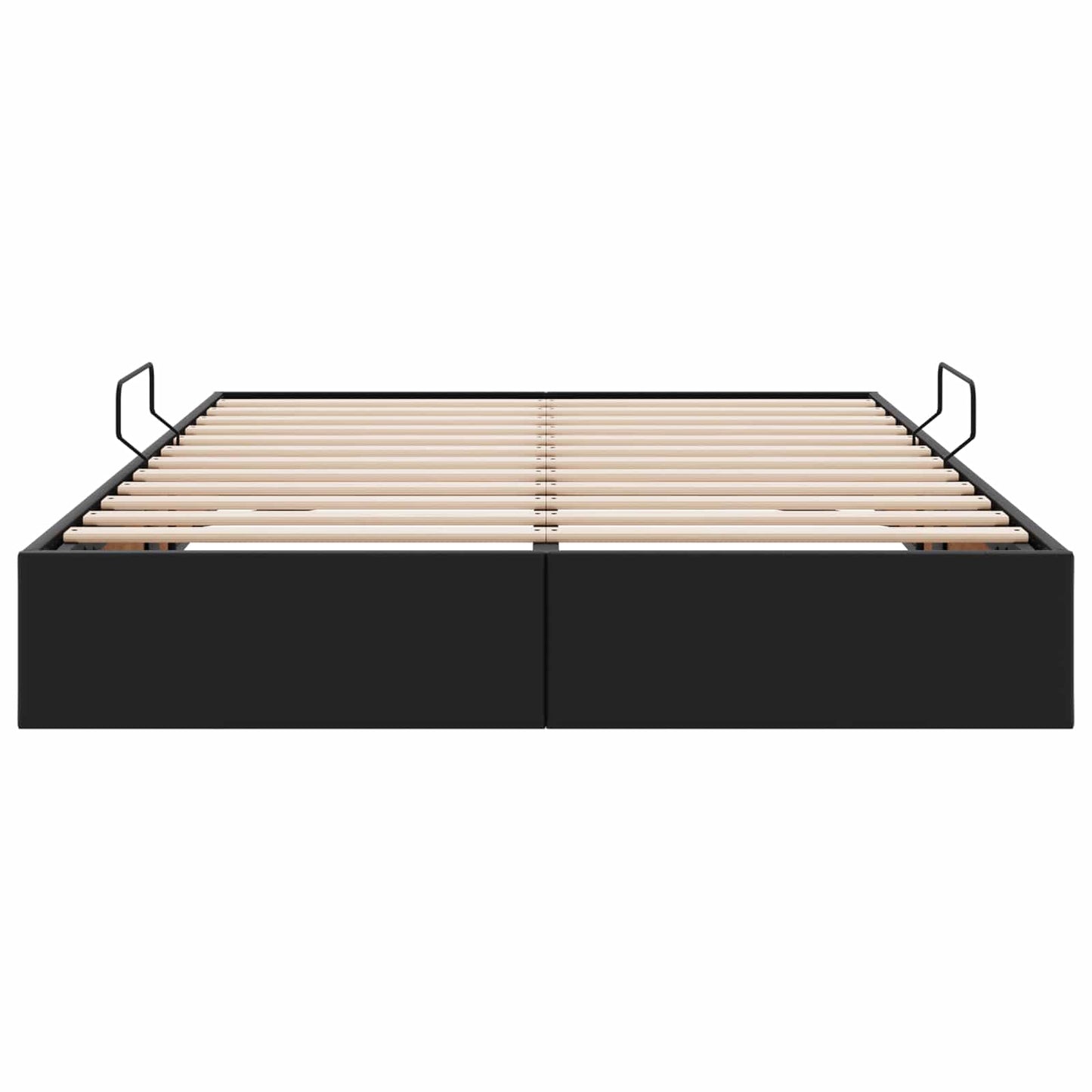 Ottoman Bettgestell Schwarz 140 x 200 cm Kunstleder
