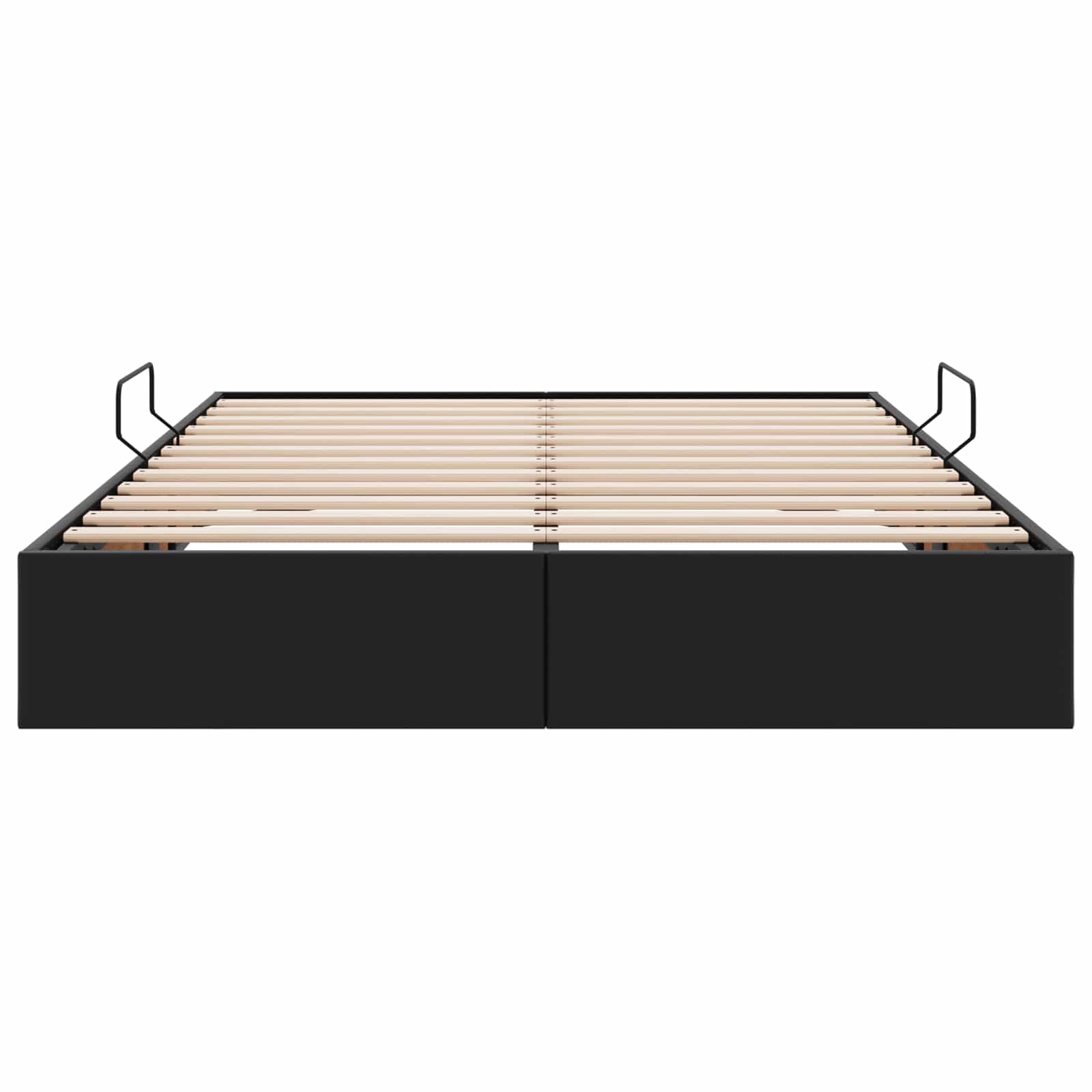 Ottoman Bettgestell Schwarz 140 x 200 cm Kunstleder