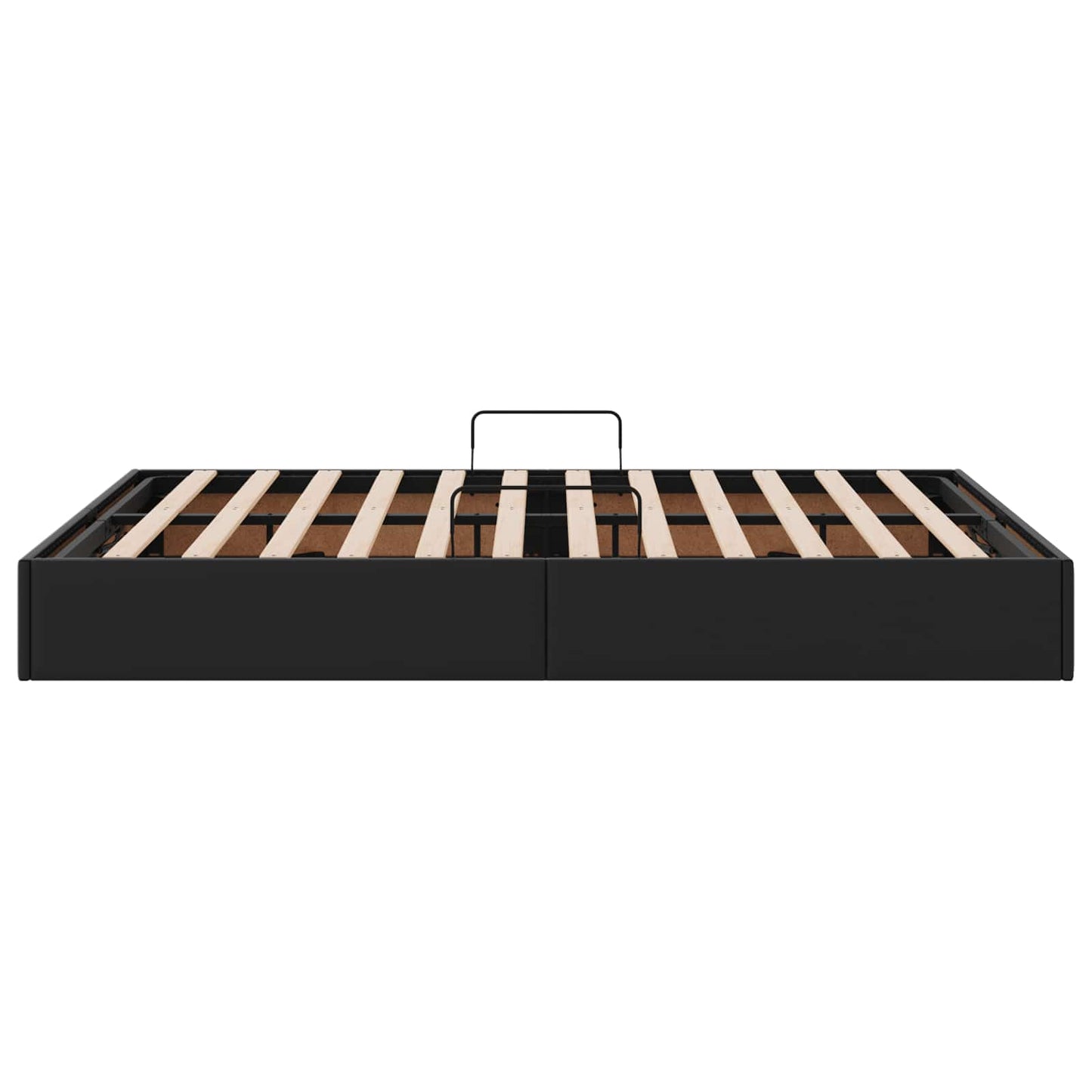 Ottoman Bettgestell Schwarz 140 x 200 cm Kunstleder