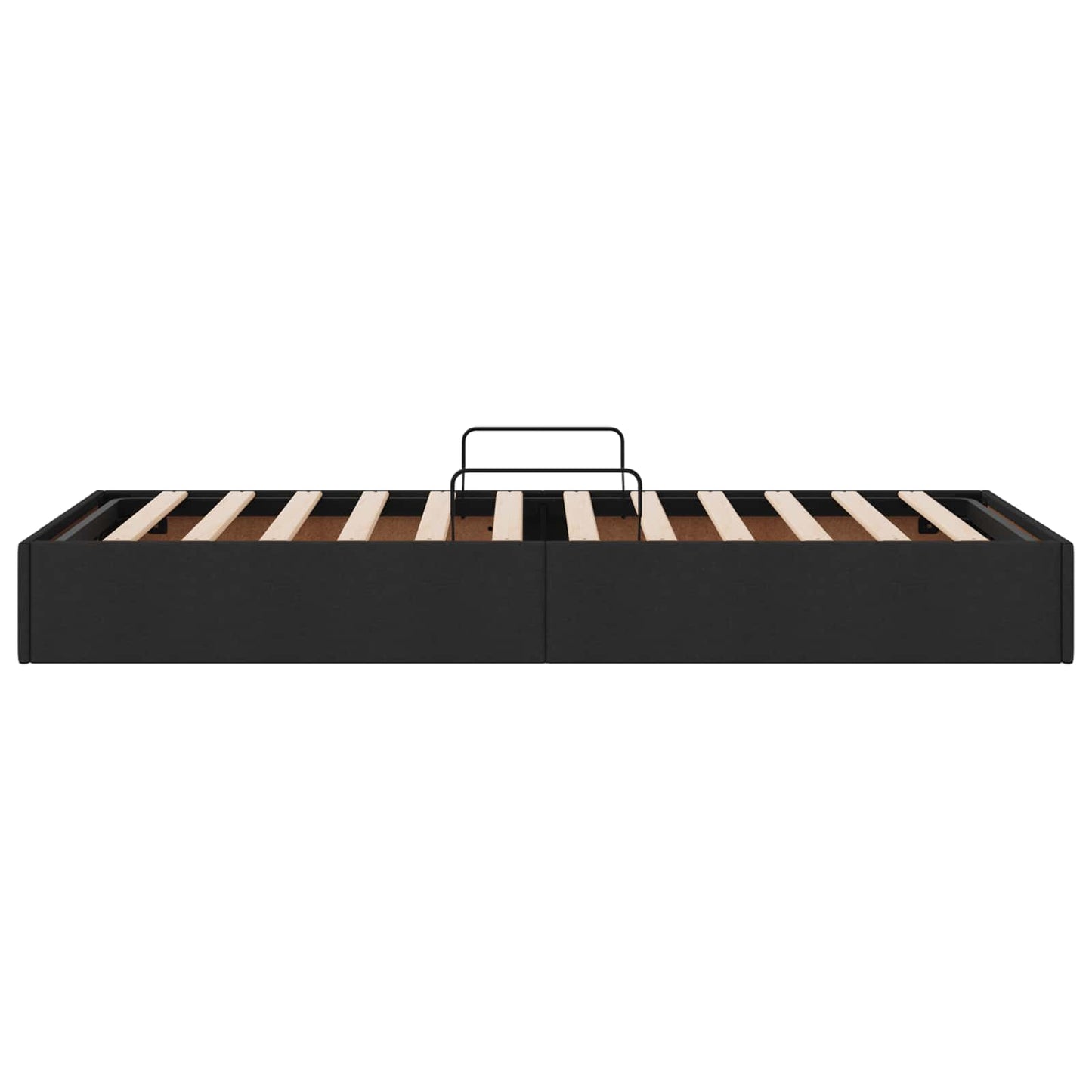 Ottoman Bettgestell mit Speicher Schwarz 100 x 200 cm Stoff