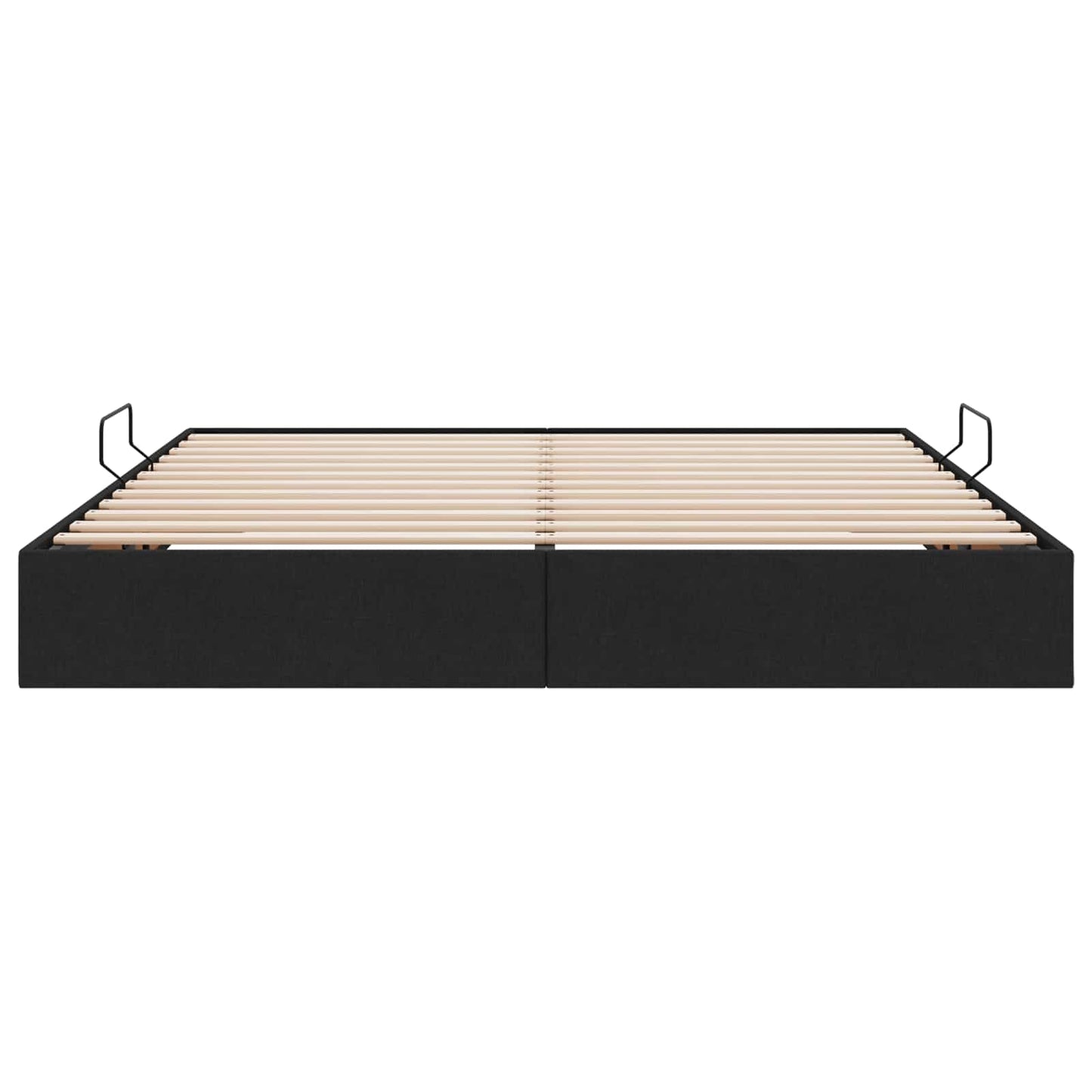 Ottoman Bettgestell mit Speicher Schwarz 160 x 200 cm Stoff