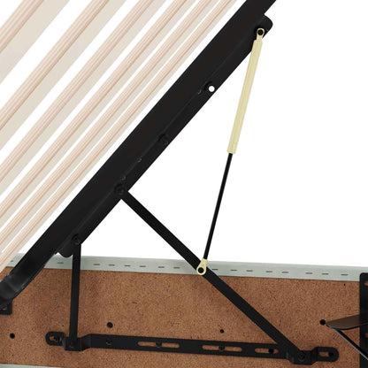 Ottoman Bettgestell mit Speicher Hellgrau 90 x 200 cm Samt