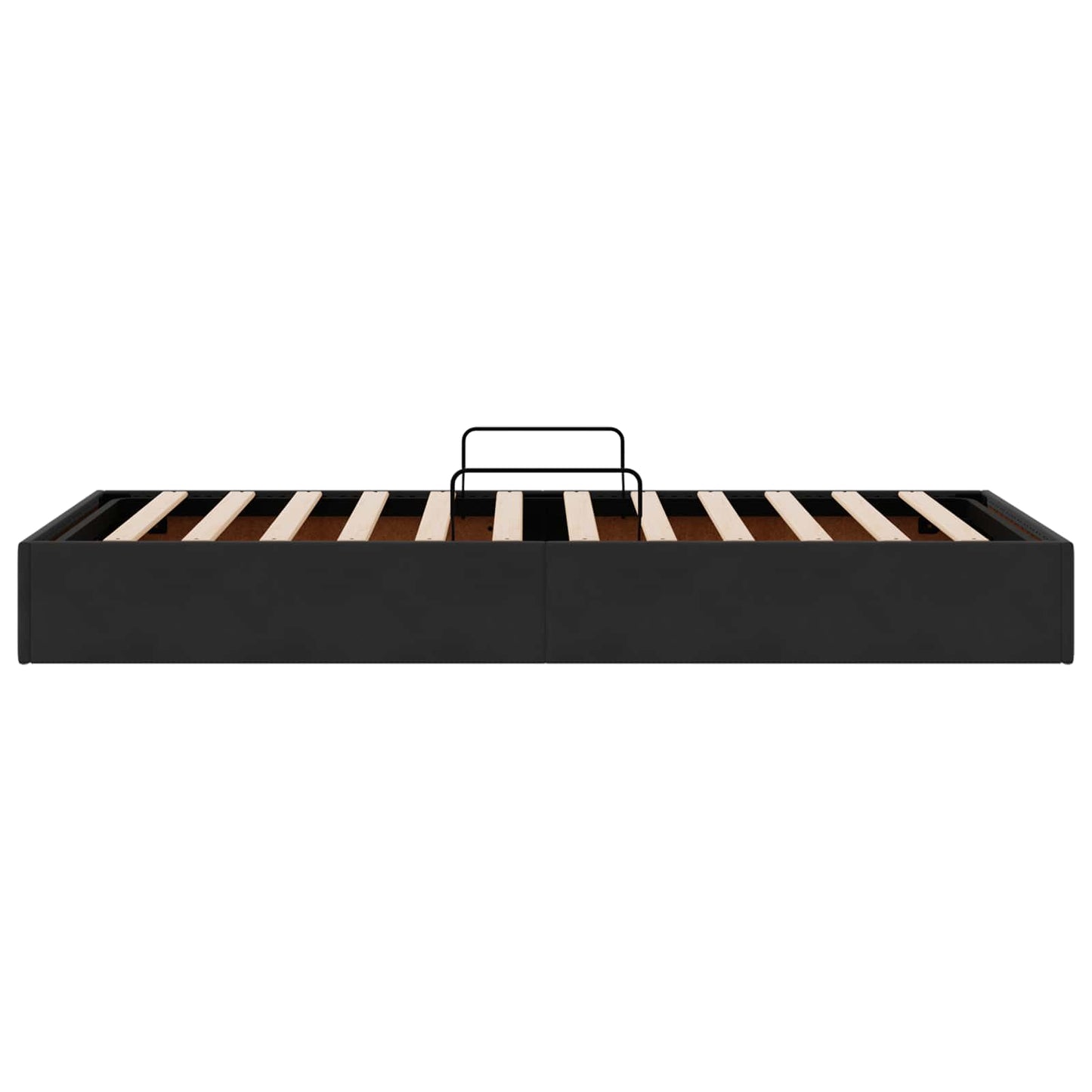 Ottoman Bettgestell mit Speicher Schwarz 90 x 200 cm Samt