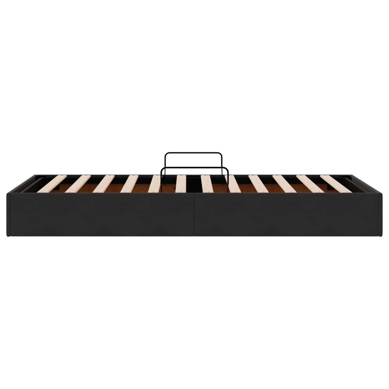 Ottoman Bettgestell mit Speicher Schwarz 90 x 200 cm Samt