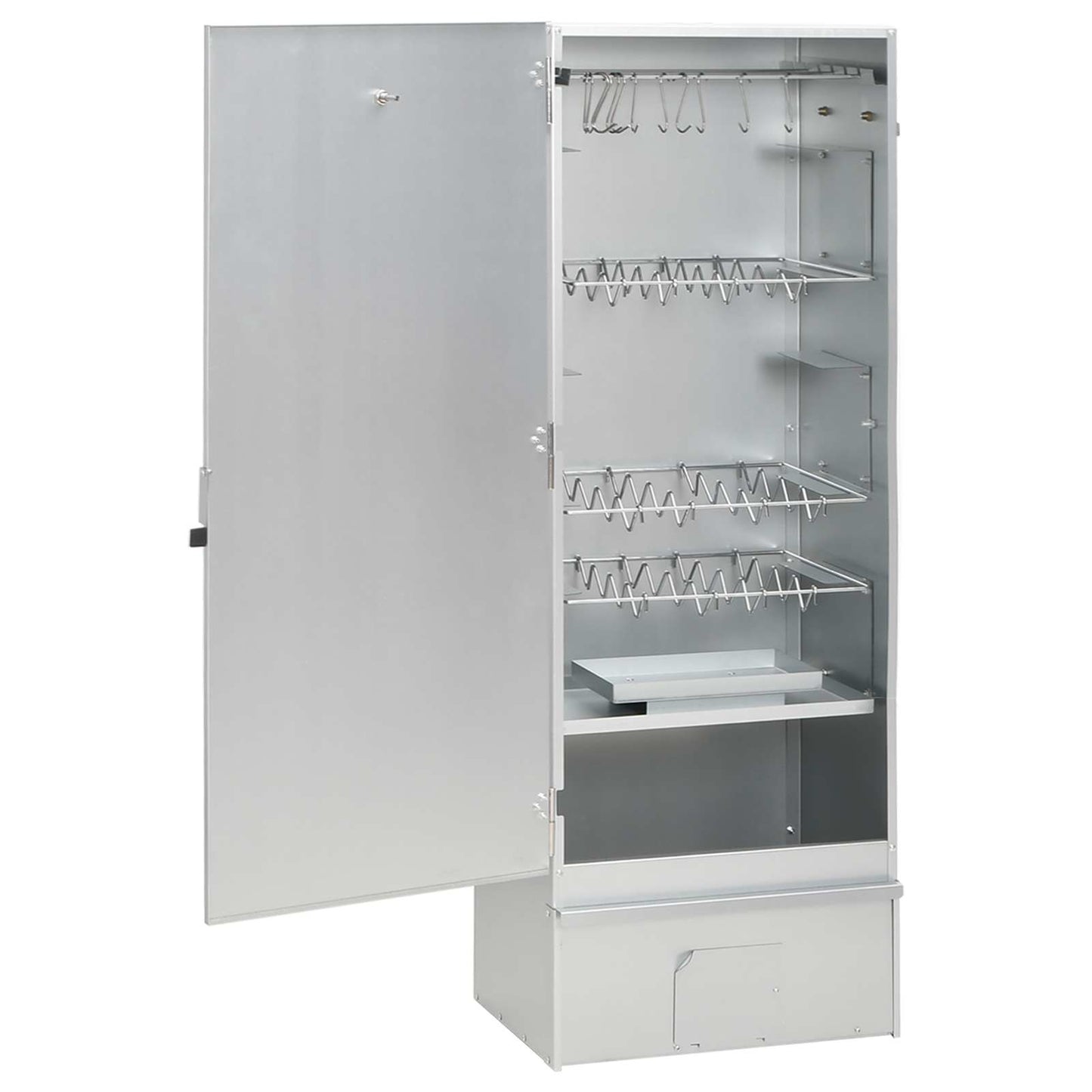 Räucher Ofen 3 Stk. 44,5 x 29 x 110 cm Verzinkter Stahl Silber