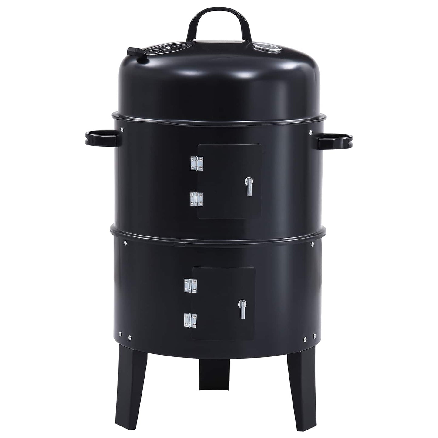 Outdoor Grill Ø 40 x 80 cm Stahl Schwarz