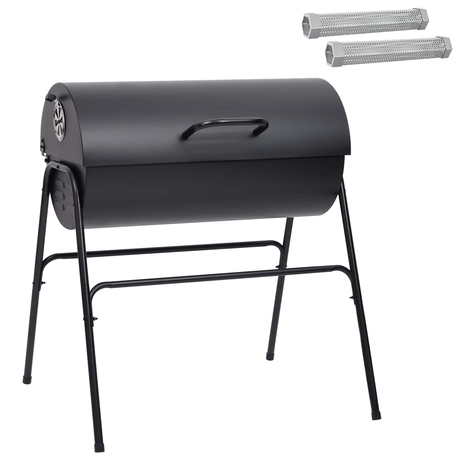 Fassgrill mit 2 Kochrosten 3 Stk. 80 x 73 x 90 cm Metall