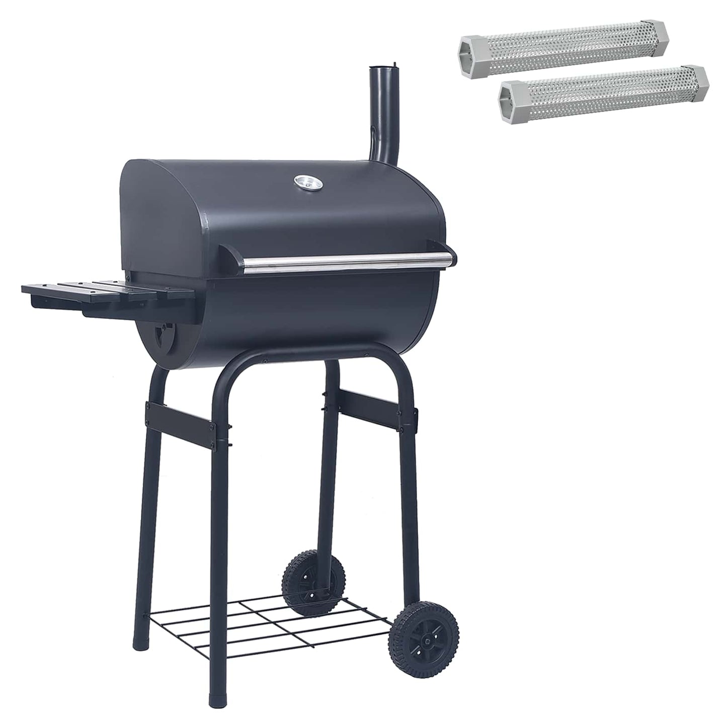 Holzkohlegrill 75 x 48 x 120 cm Silber