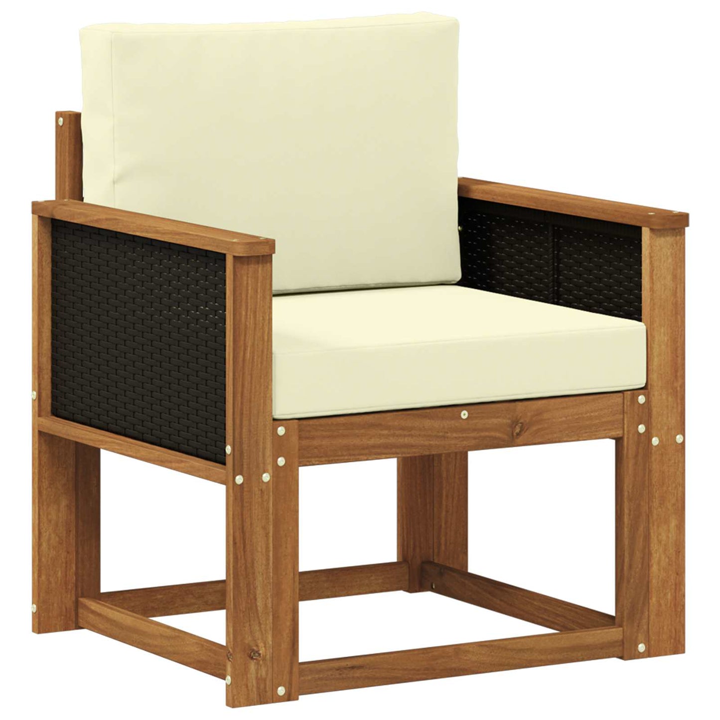 Outdoor Mittelsofa Massivholz Akazie Natur