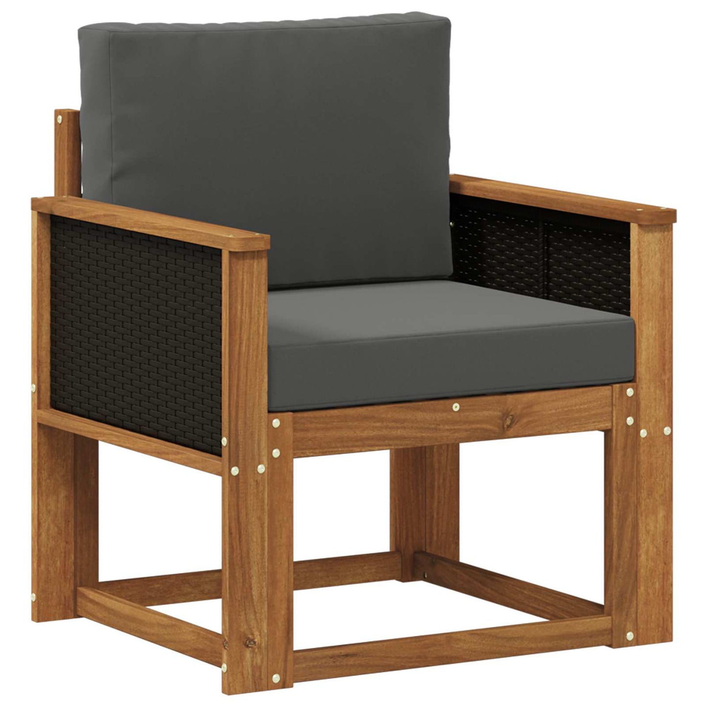Outdoor Mittelsofa Massivholz Akazie Natur