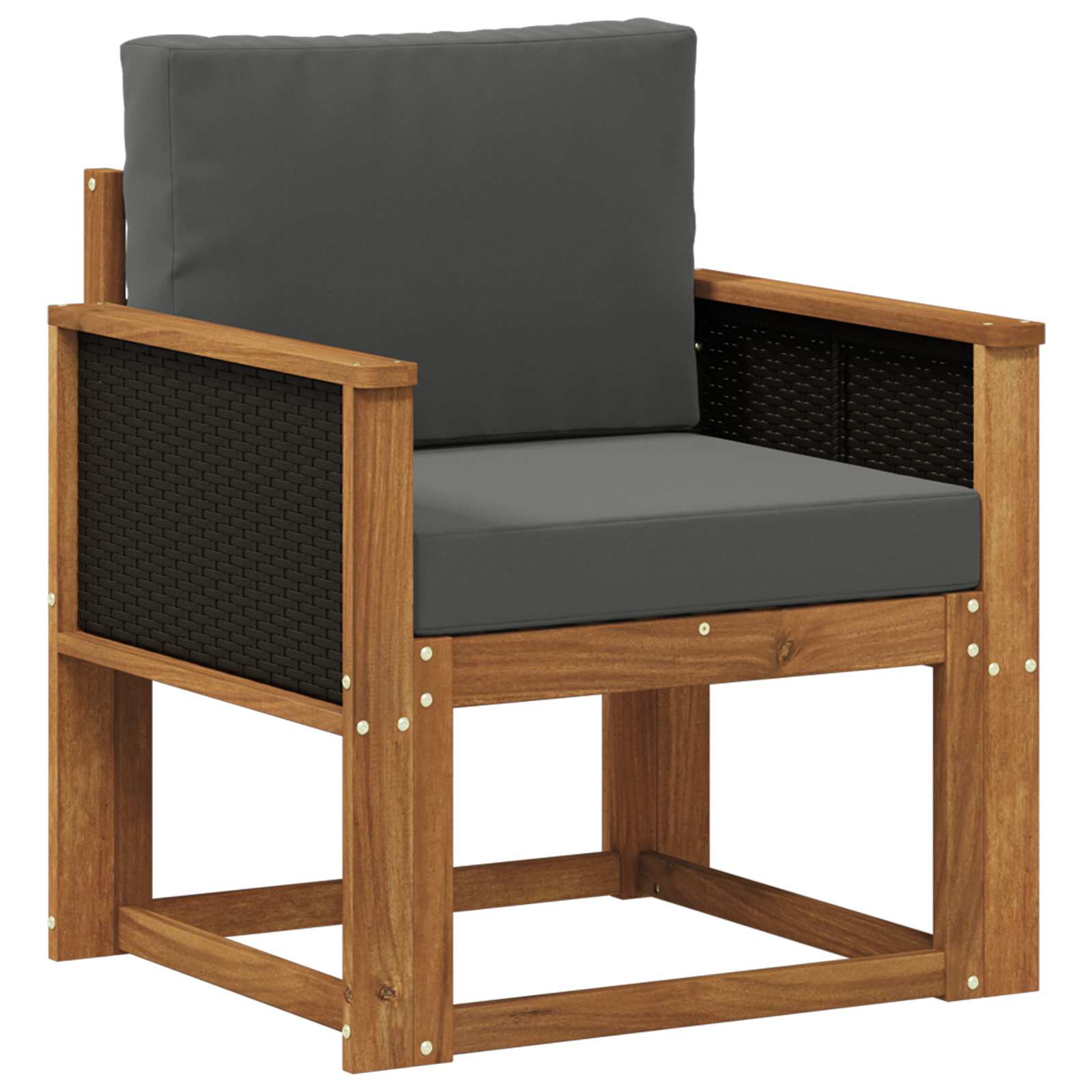 Outdoor Mittelsofa Massivholz Akazie Natur