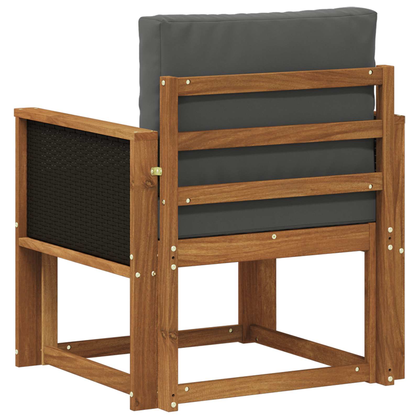 Outdoor Mittelsofa Massivholz Akazie Natur