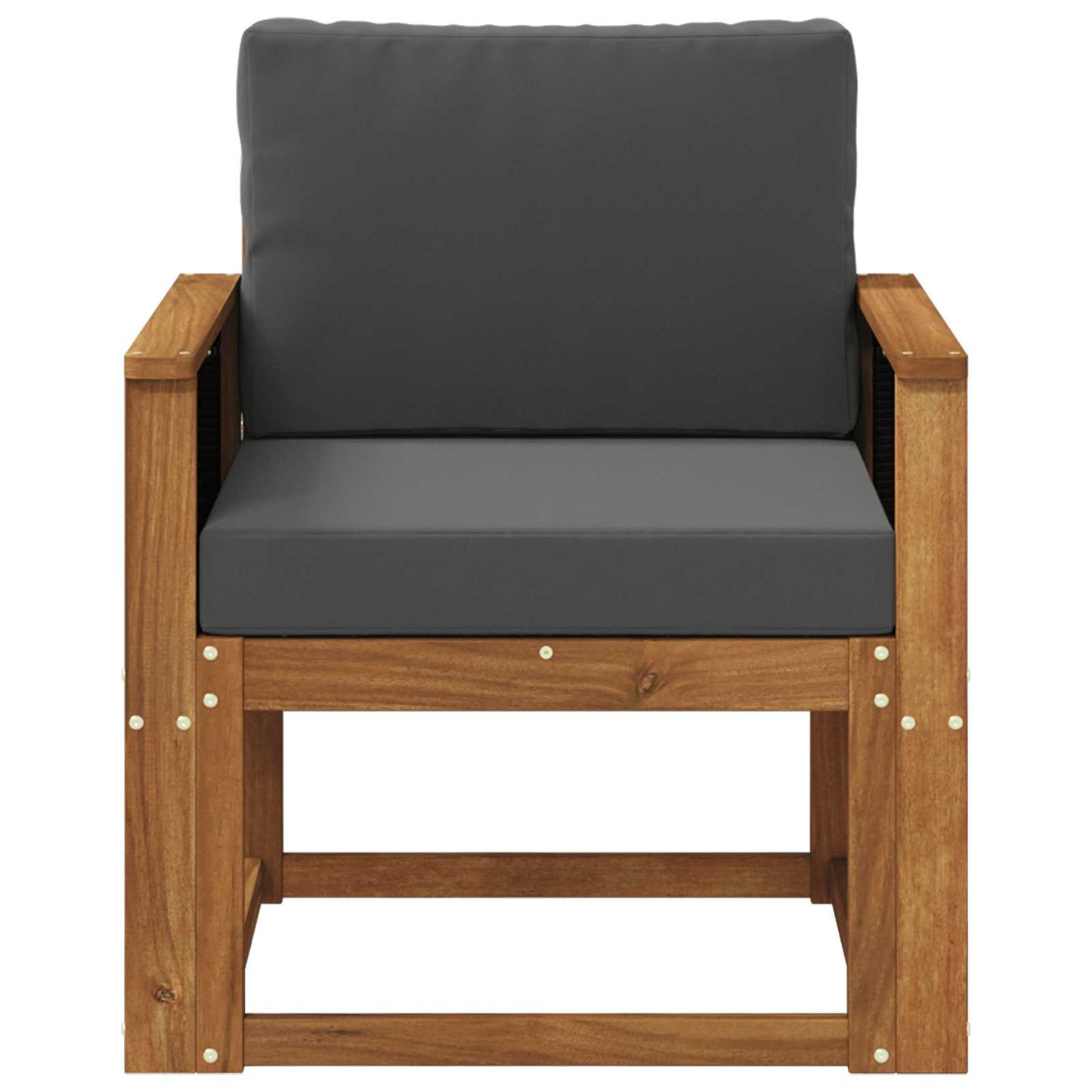 Outdoor Mittelsofa Massivholz Akazie Natur