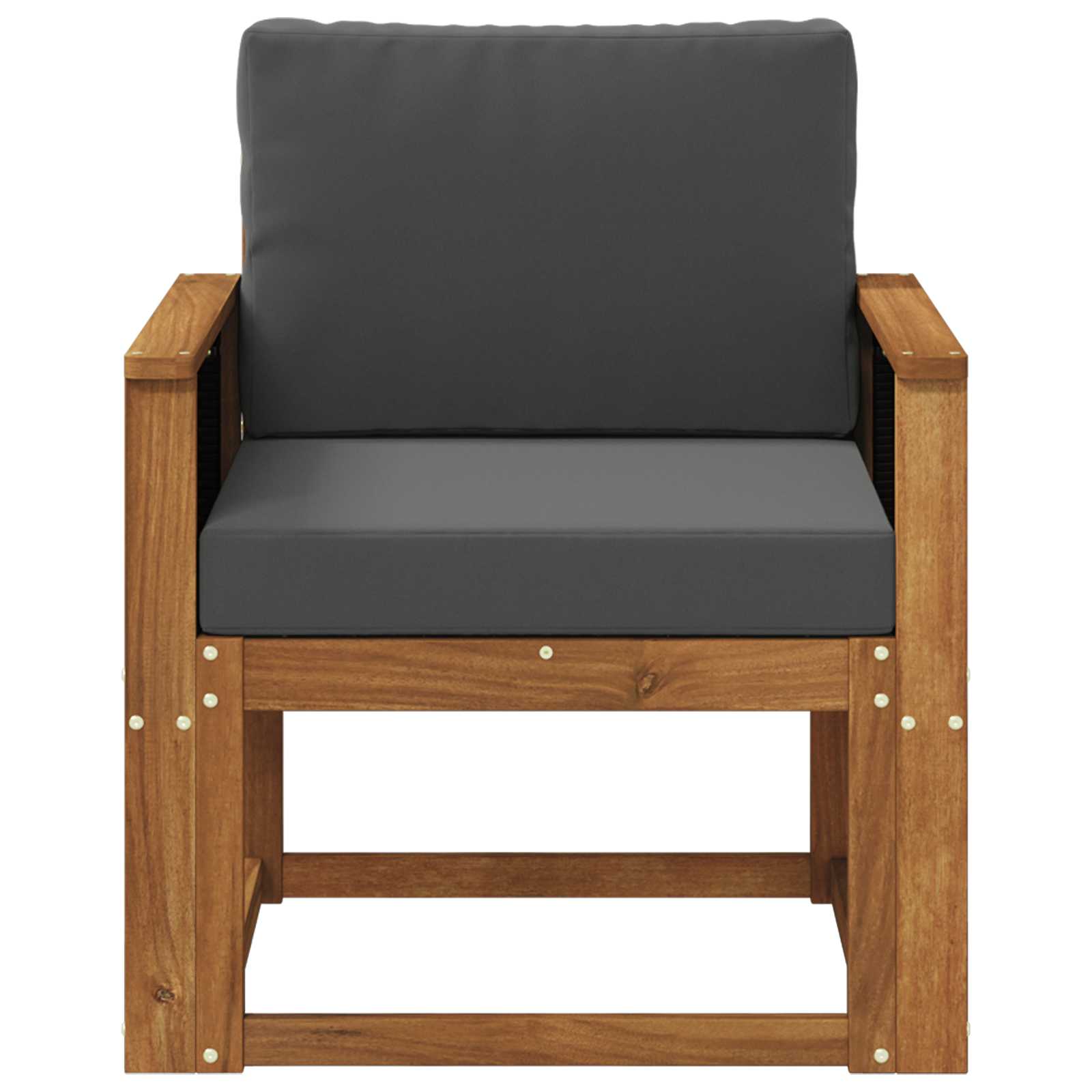 Outdoor Mittelsofa Massivholz Akazie Natur
